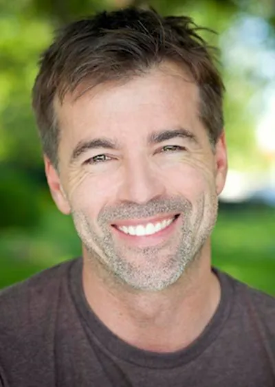 man smiling big