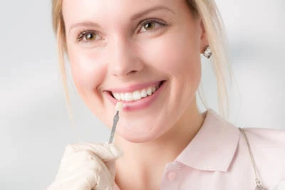 woman choosing her dental veneers at Radiant Dentistry of Woburn